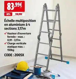 Screwfix Échelle multiposition en aluminium à 4 sections 3,17m offre