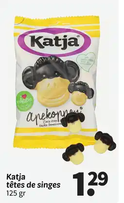 Wibra Katja têtes de singes offre