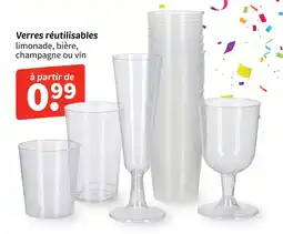 Wibra Verres réutilisables offre