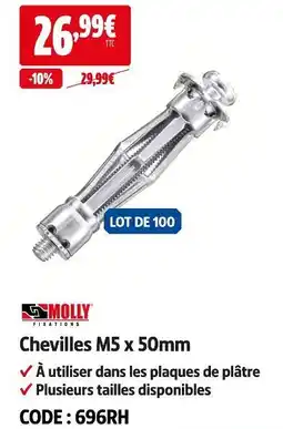 Screwfix Molly chevilles m5 x 50mm offre
