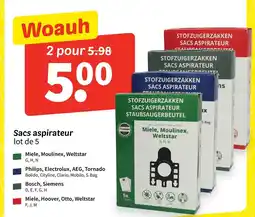 Wibra Sacs aspirateur offre