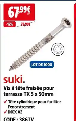 Screwfix Suki vis à tête fraisée pour terrasse tx 5 x 50mm offre