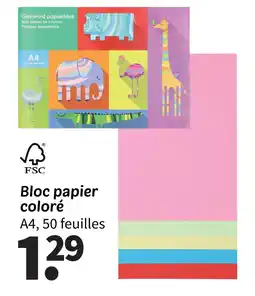 Wibra Bloc papier coloré offre