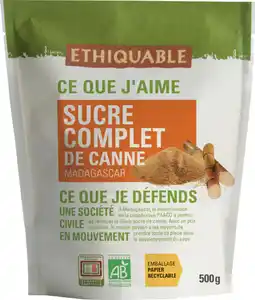 Auchan Ethiquable sucre complet de canne madagascar bio ethiquable offre