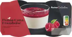 Auchan Panna cotta framboise auchan collection offre