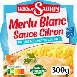 Auchan William saurin merlu blanc sauce citron riz cuisiné et petits légumes william saurin offre