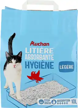 Auchan Auchan litière absorbante légère pour chat auchan offre