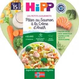Auchan Hipp pâtes au saumon àla crème d' aneth les petits gourmets hipp offre