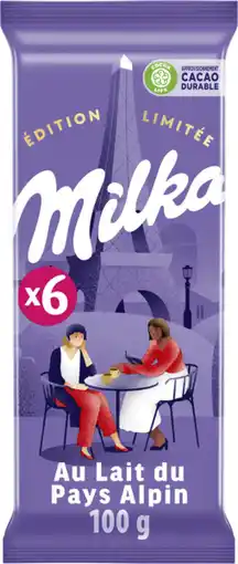 Auchan Milka tablettes de chocolat au lait milka offre