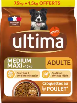 Auchan Ultima croquettes au poulet medium maxi pour chien adulte ultima offre