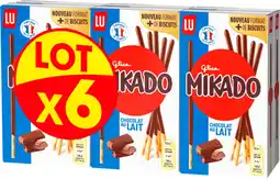 Auchan Mikado mikado au chocolat au lait lu offre
