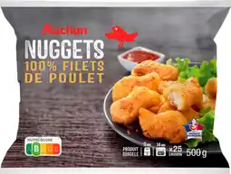 Auchan Auchan nuggets 100% filets de poulet surgelés auchan offre