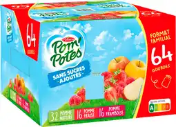 Auchan Pom potes gourdes de compote sans sucres ajoutées pom'potes offre