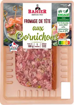 Auchan Bahier fromage de tête aux cornichons bahier offre