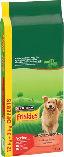 Auchan Purina croquettes au boeuf et légumes pour chien adulte friskies purina offre