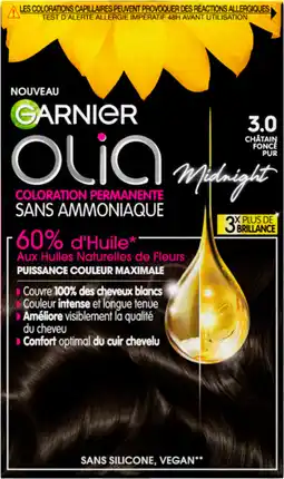 Auchan Olia coloration permanente olia garnier offre