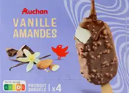 Auchan Auchan bâtonnets de glace vanille amandes auchan offre
