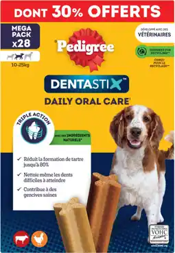 Auchan Pedigree dentastix friandises hygiène dentaire pour moyen chien pedigree offre