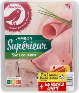 Auchan Auchan jambon supérieur sans couenne auchan offre