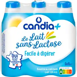 Auchan Candia le lait sans lactose candia+ offre