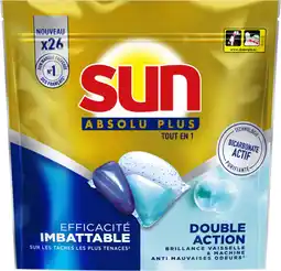 Auchan Sun capsules bicarbonate lave vaisselle sun offre