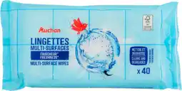 Auchan Auchan lingettes nettoyantes multi-surfaces auchan offre