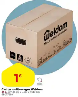 Weldom Weldom carton multi-usages weldom offre