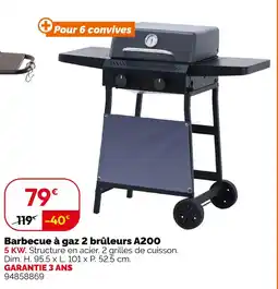 Weldom Barbecue à gaz 2 brûleurs a200 offre