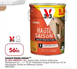Weldom V33 lasure haute saison offre