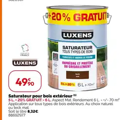 Weldom Luxens saturateur pour bois extérieur offre