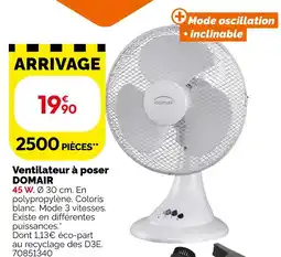 Weldom Domair ventilateur à poser offre