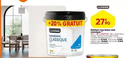 Weldom Luxens peinture mur blanc mat classique offre