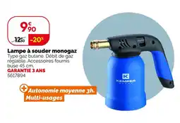 Weldom Kemper lampe à souder monogaz offre