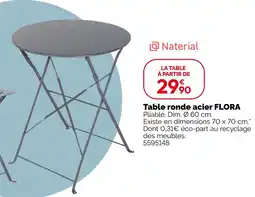 Weldom Naterial table ronde acier flora offre