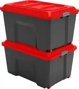 Brico Dépôt Lot de 2 bacs de rangement 100l offre