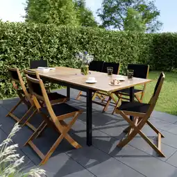 Brico Dépôt Table acacia alu extensible 8 places offre