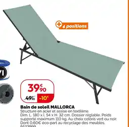 Weldom Bain de soleil mallorca offre