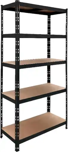 Brico Dépôt Étagère bois metal noir offre