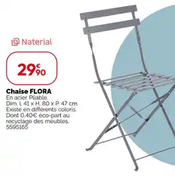 Weldom Naterial chaise flora offre
