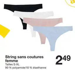 Zeeman String sans coutures femme offre