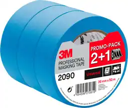 Brico Dépôt Lot de 2+1 rubans de masquage bleu multi surfaces - 50m x 36mm - scotchblue offre