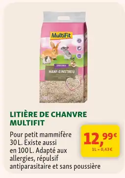 Maxi Zoo Multifit litière de chanvre offre