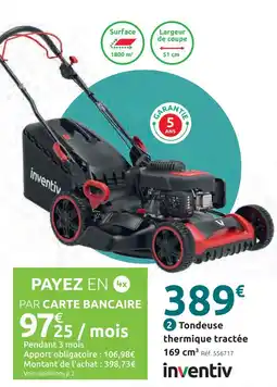 Mr Bricolage Inventiv tondeuse thermique tractée t17051 spe offre