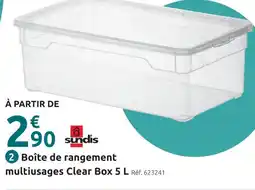 Mr Bricolage Sundis boîte de rangement multiusages clear box 5 l offre