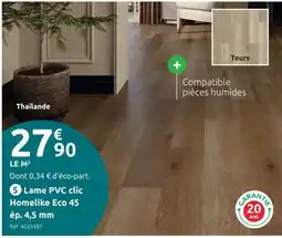 Mr Bricolage Lame pvc clic homelike eco 45 ép. 4,5 mm offre