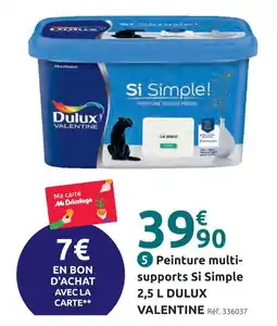 Mr Bricolage Dulux valentine peinture multi-supports si simple 2,5 l offre