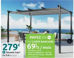 Mr Bricolage Tonnelle capri 4 x 3 m offre