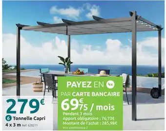 Tonnelle capri 4 x 3 m