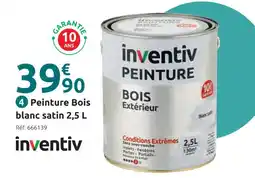 Mr Bricolage Inventiv peinture bois blanc satin 2,5 l offre