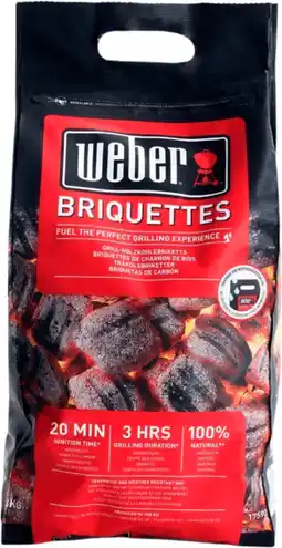 Auchan Weber briquettes charbon de bois offre